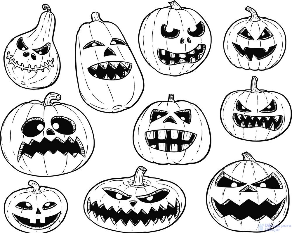 ᐈ Dibujos de Calabazas 900Lo mejor para Halloween