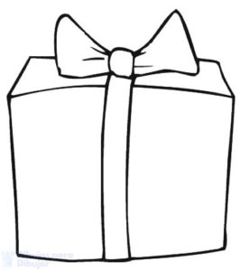 caja de regalo para dibujar