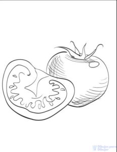 como dibujar tomate