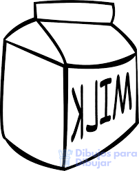 como dibujar una caja de leche