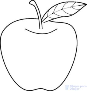 como dibujar una manzana paso a paso