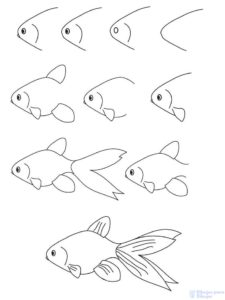 cómo dibujar un pescado