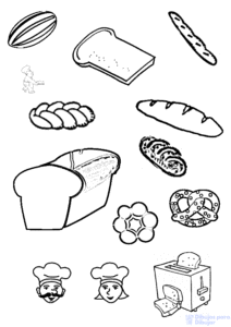 dibujo de pan para colorear
