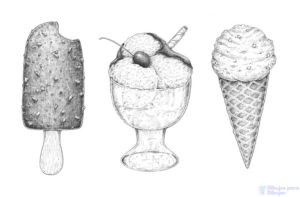 dibujos animados de helados