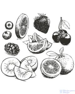 dibujos de frutas para colorear
