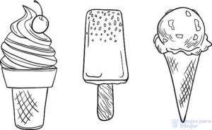 dibujos de helados tiernos