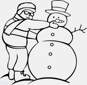 dibujos de muñecos de nieve navideños