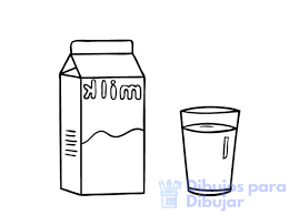 dibujos para colorear de leche