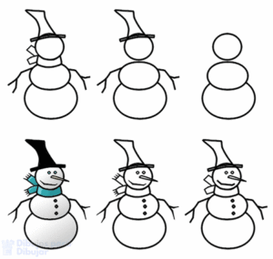 hombre de nieve dibujo