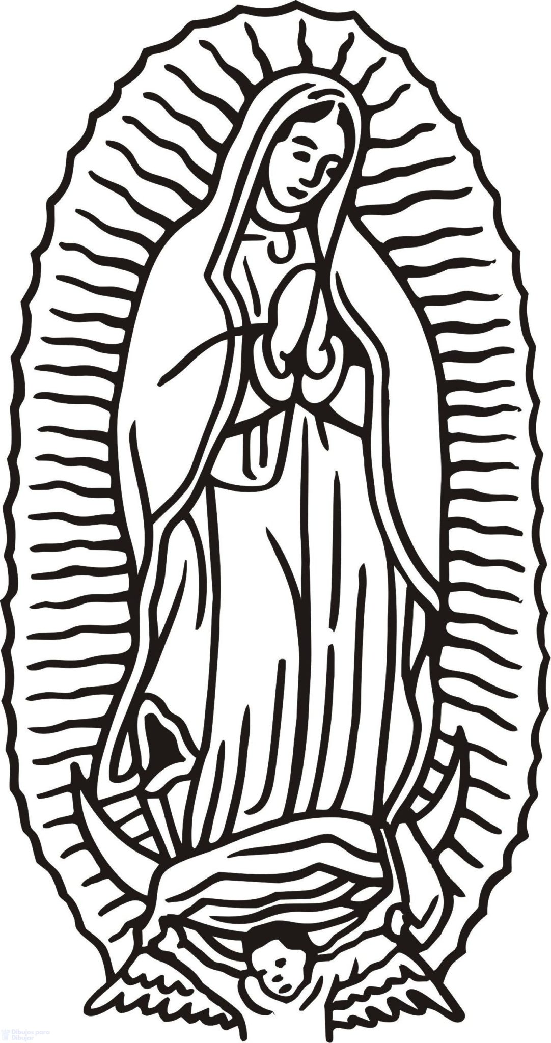 ᐈ Dibujos de La Virgen de Guadalupe【TOP 30】Santísima santa