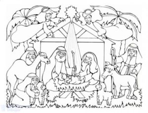 nacimiento de jesus dibujo