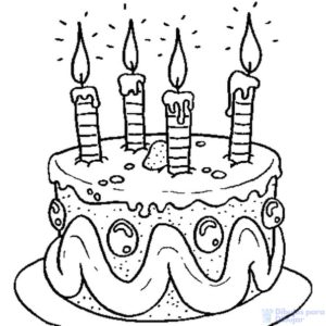 torta de cumpleaños dibujo