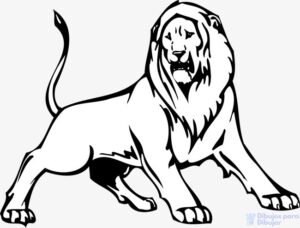 como dibujar un leon facil para niños
