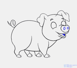 dibujo de cerdo para niños