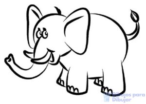 dibujo elefante facil