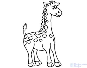 dibujo jirafa para niños