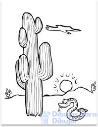 dibujos de cactus para colorear