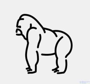 dibujos de gorilas para colorear