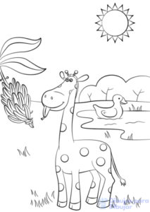 dibujos de jirafas animadas