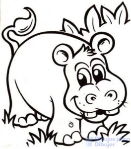 hipopotamo dibujo infantil